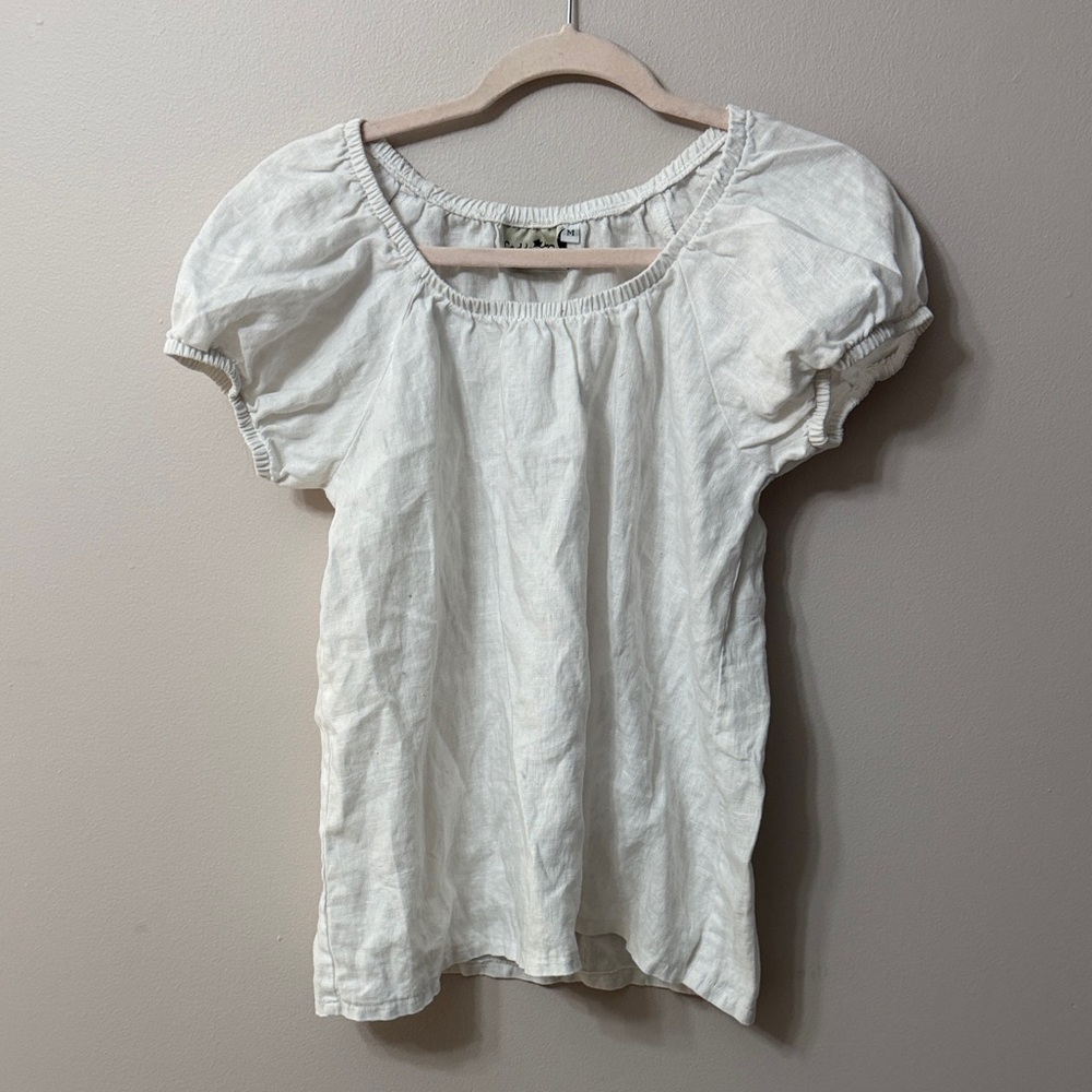Goddess Gear White Puff Sleeve Blouse